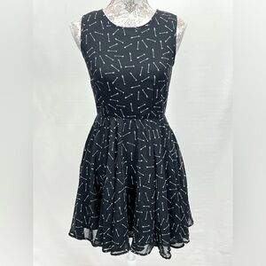 MAISON JULES Black‎ sleeveless full skirt dress size XS.